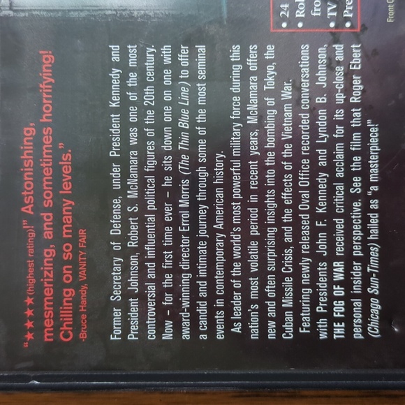 The Fog Of War An Errol Morris Film Documentary DVD Video - Picture 2 of 7